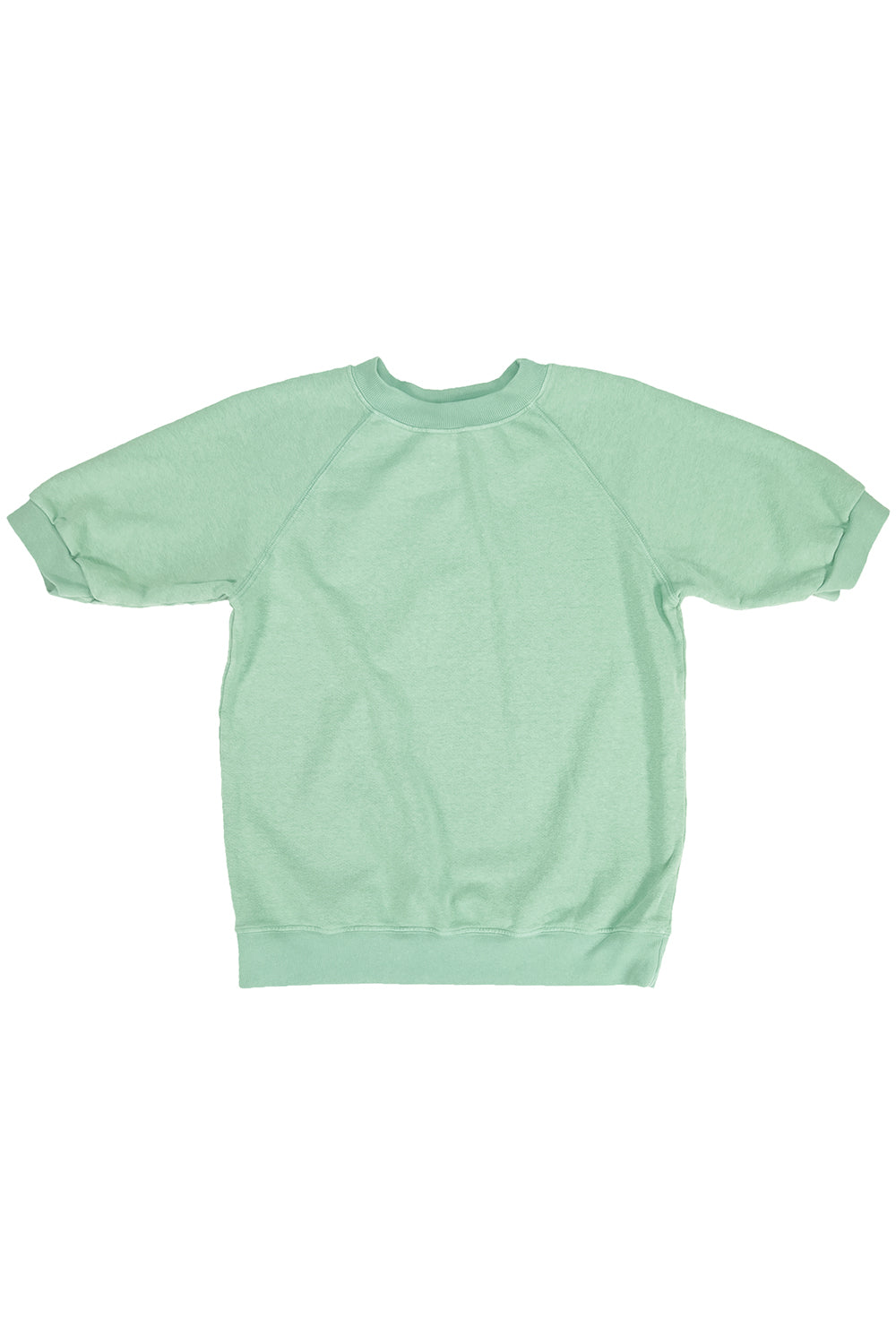 Short Sleeve Raglan Fleece Sweatshirt | Jungmaven Hemp Clothing & Accessories / Color: Sage Green