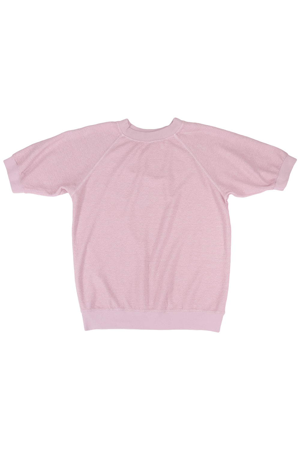 Short Sleeve Raglan Sherpa Sweatshirt - Sale Colors | Jungmaven Hemp Clothing & Accessories / Color: Rose Quartz