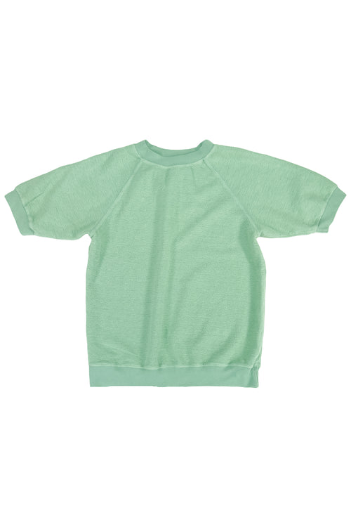 Short Sleeve Raglan Sherpa Sweatshirt - Sale Colors | Jungmaven Hemp Clothing & Accessories / Color: Sage Green