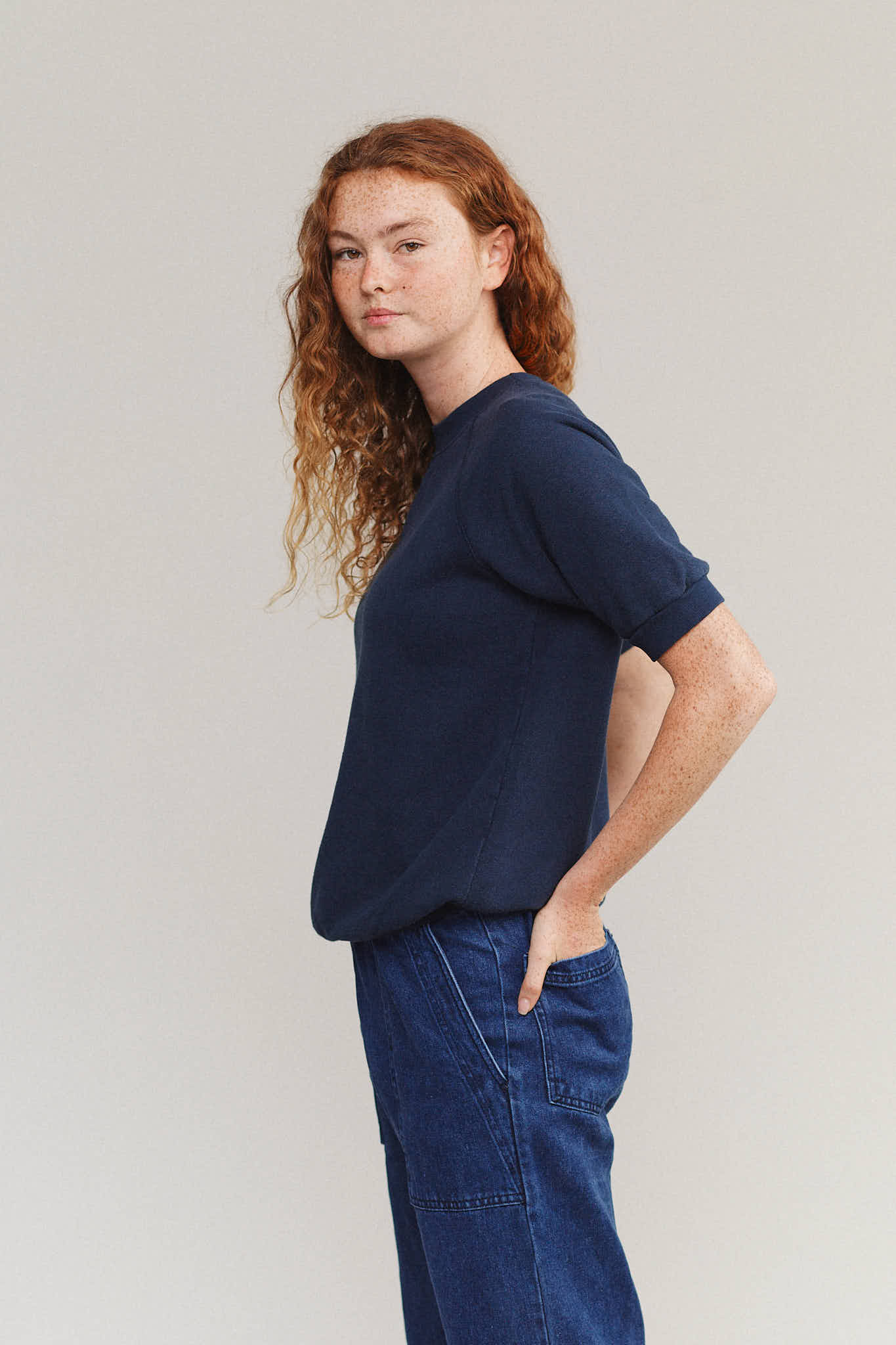 Jungmaven hot Raglan Indigo Navy Sweatshirt