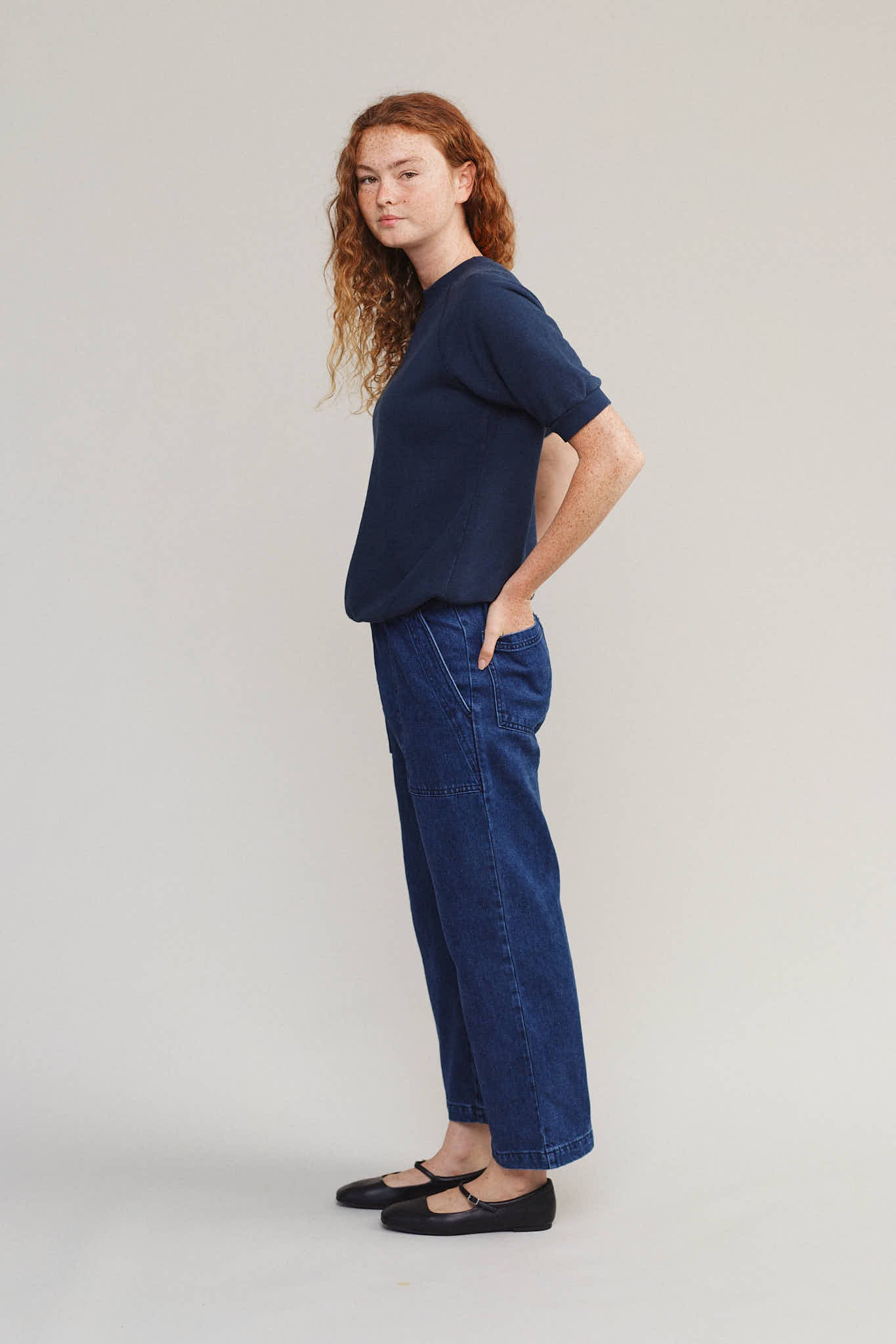 Denim Ocean Pant | Jungmaven Hemp Clothing & Accessories / model_desc: Sydney is 5’8” wearing Small