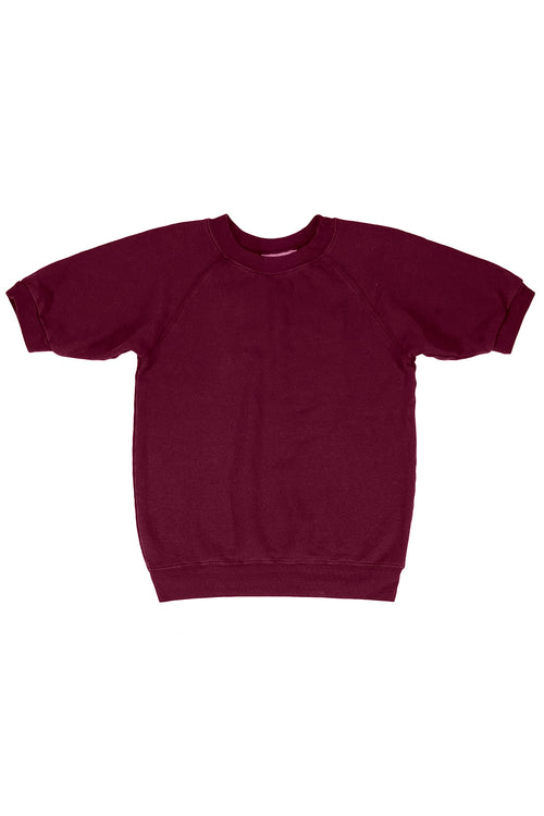 Short Sleeve Raglan Sherpa Sweatshirt - Sale Colors | Jungmaven Hemp Clothing & Accessories / Color: Burgundy