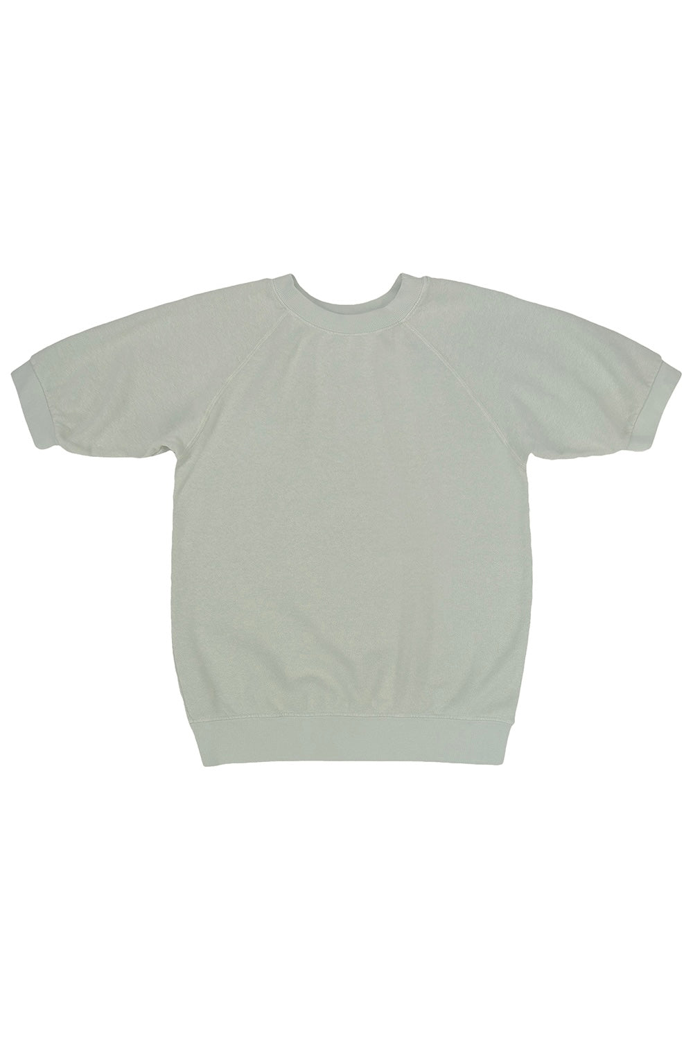 Short Sleeve Raglan Fleece Sweatshirt | Jungmaven Hemp Clothing & Accessories / Color: Agave Green