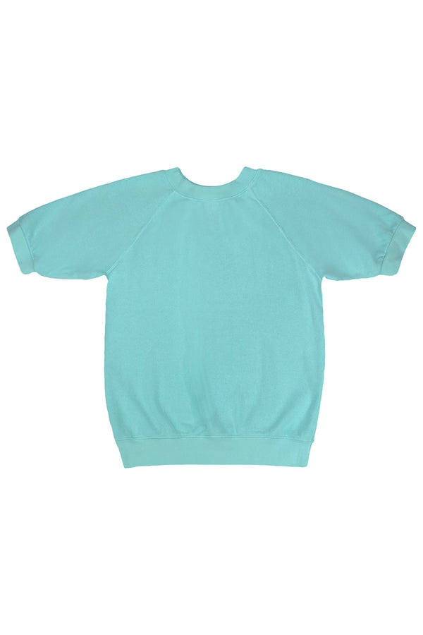 Short Sleeve Raglan Fleece Sweatshirt - Sale Colors | Jungmaven Hemp Clothing & Accessories / Color: Oasis Blue