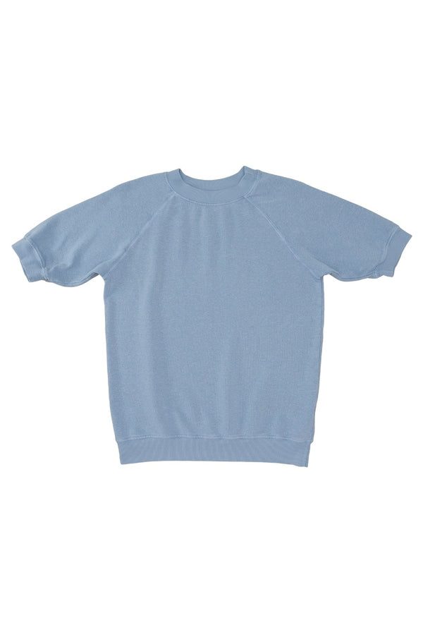Short Sleeve Raglan Fleece Sweatshirt | Jungmaven Hemp Clothing & Accessories / Color: Rain Washed