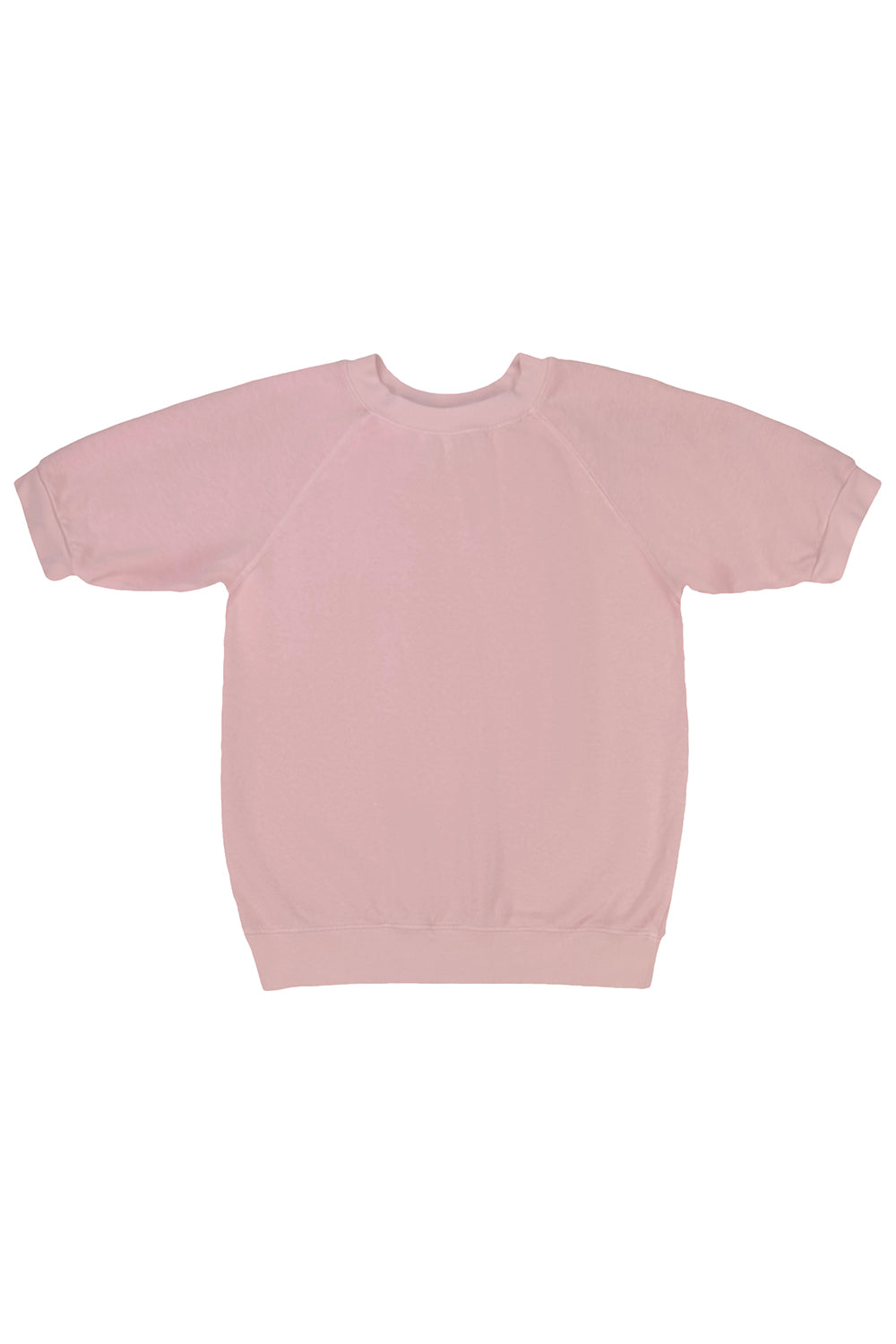 Short Sleeve Raglan Fleece Sweatshirt | Jungmaven Hemp Clothing & Accessories / Color: Rose Water