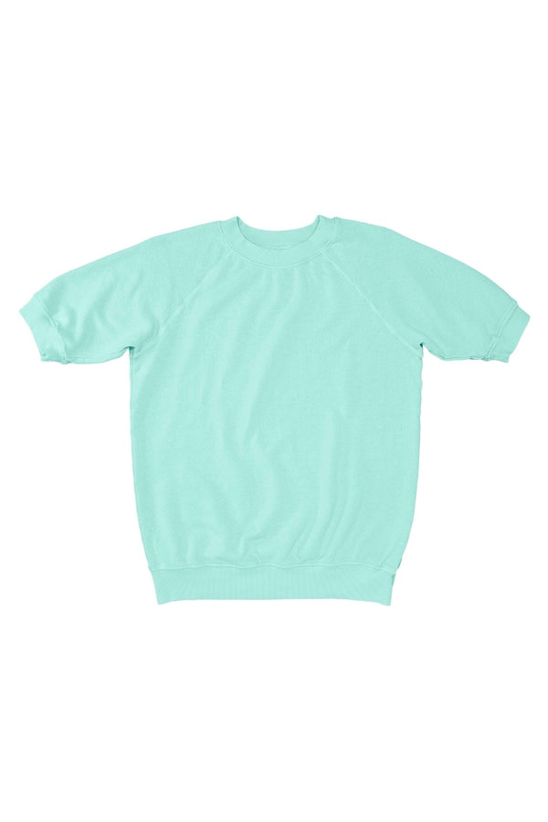 Short Sleeve Raglan Fleece Sweatshirt | Jungmaven Hemp Clothing & Accessories / Color: Yucca