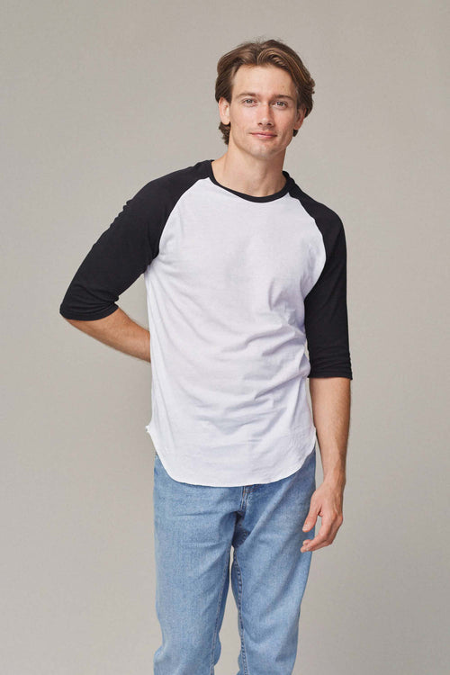 Stones 3/4 Sleeve Raglan | Jungmaven Hemp Clothing & Accessories / Color: