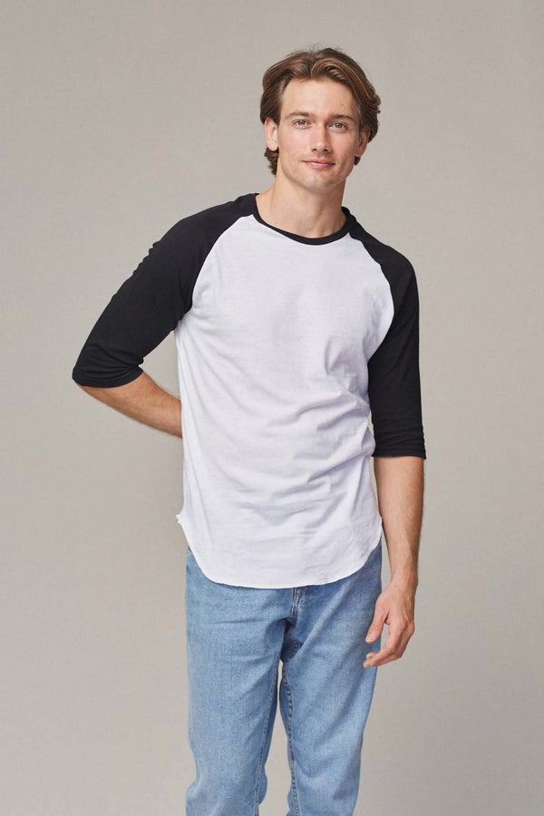 Stones 3/4 Sleeve Raglan | Jungmaven Hemp Clothing & Accessories / Color: