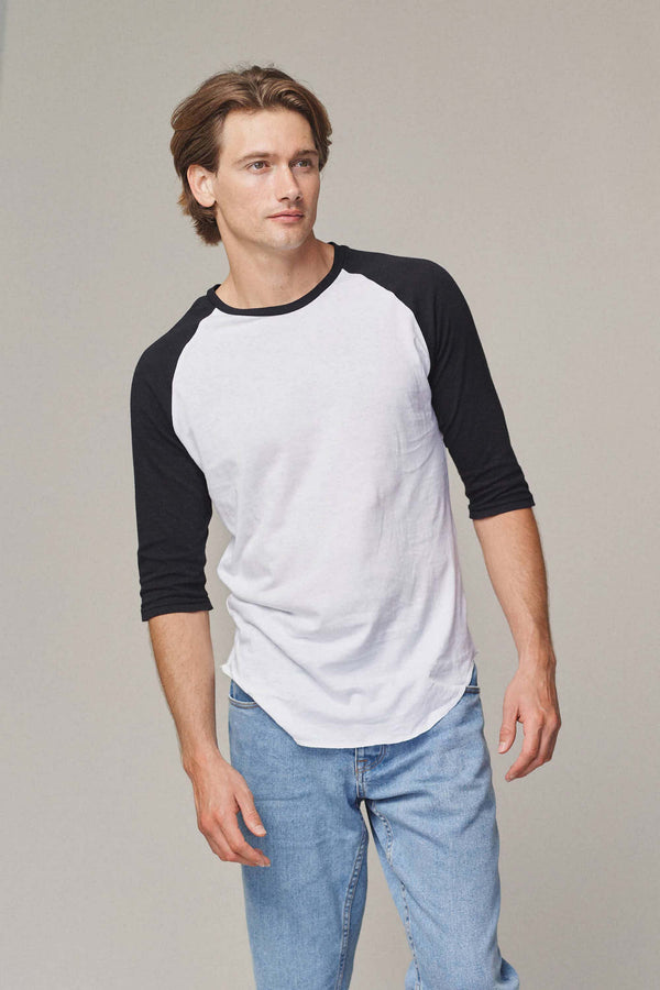 Stones 3/4 Sleeve Raglan | Jungmaven Hemp Clothing & Accessories / Color: