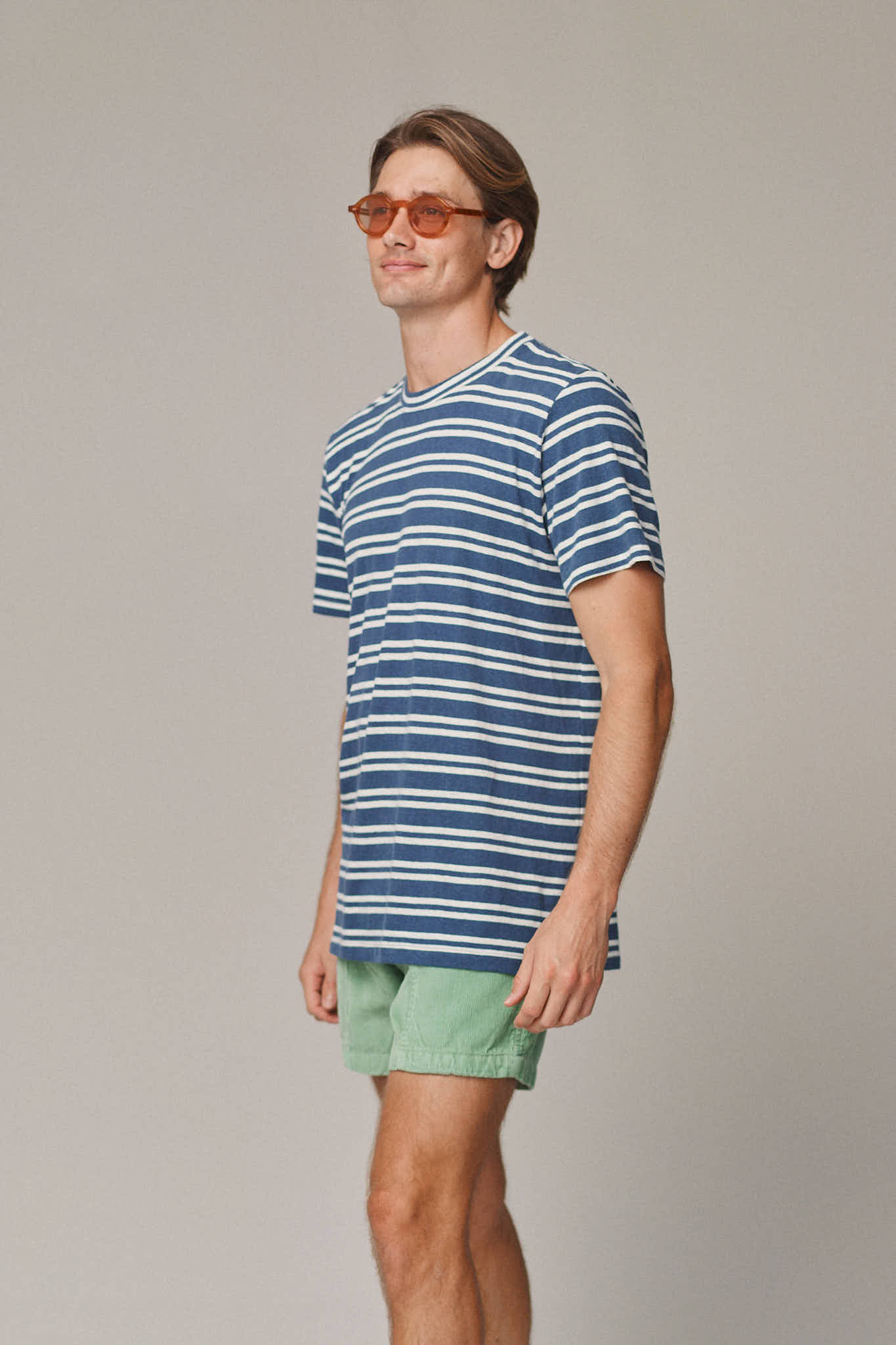 Stripe Jung Tee | Jungmaven Hemp Clothing & Accessories / model_desc: Michael is 6’0" wearing L
