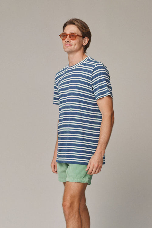 Stripe Jung Tee | Jungmaven Hemp Clothing & Accessories / model_desc: Michael is 6’0
