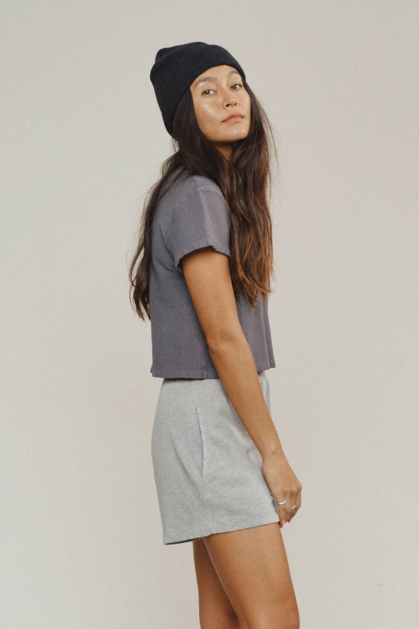 Carmen Mesh Cropped Tee | Jungmaven Hemp Clothing & Accessories / Color: