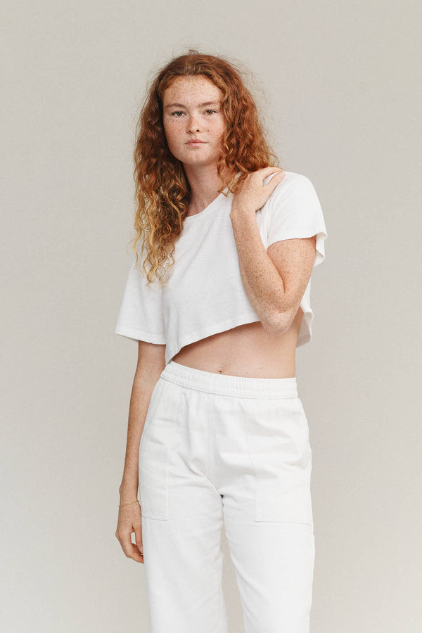 Super Cropped Lorel Tee | Jungmaven Hemp Clothing & Accessories / Color: