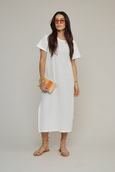 linen button down midi dress Button Down Dress Faith M / Storm Blue main image 1