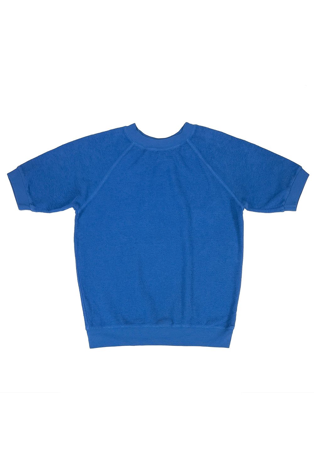 Short Sleeve Raglan Sherpa Sweatshirt | Jungmaven Hemp Clothing & Accessories / Color: Galaxy Blue