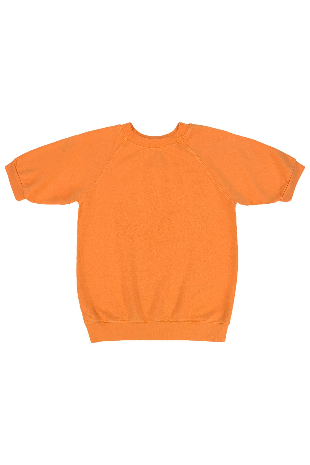 Short Sleeve Raglan Fleece Sweatshirt | Jungmaven Hemp Clothing & Accessories / Color: Apricot Crush