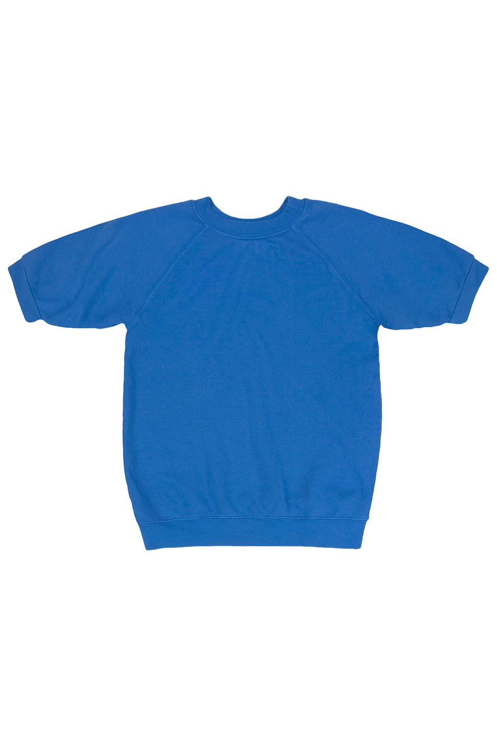 Short Sleeve Raglan Fleece Sweatshirt | Jungmaven Hemp Clothing & Accessories / Color: Galaxy Blue