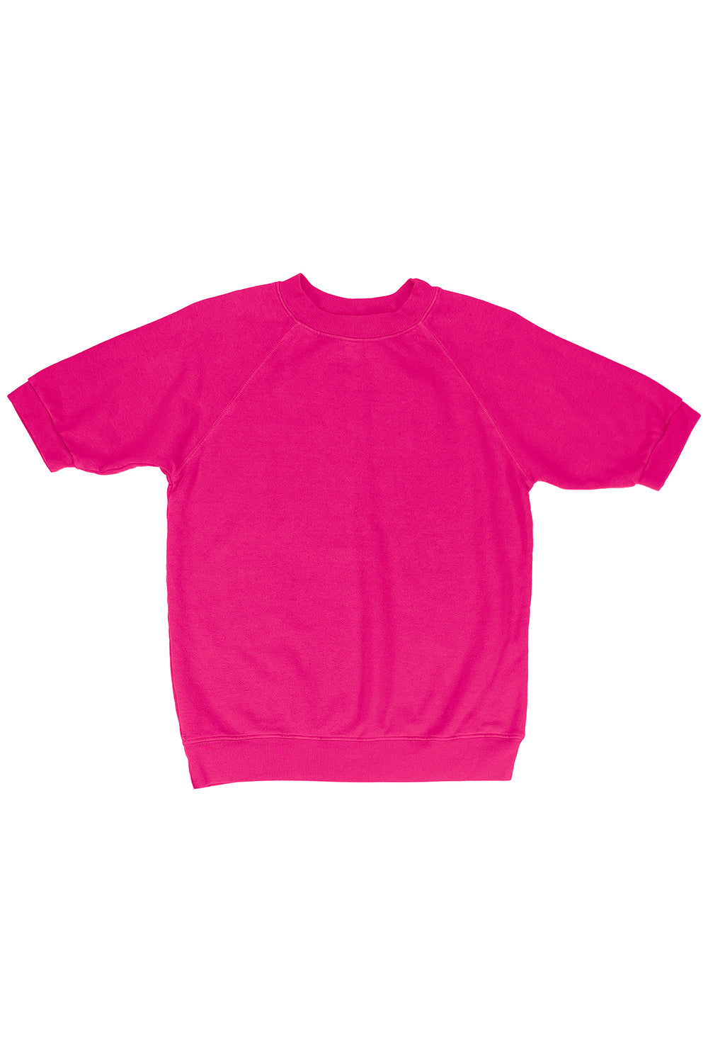 Short Sleeve Raglan Fleece Sweatshirt | Jungmaven Hemp Clothing & Accessories / Color: Pink Grapefruit