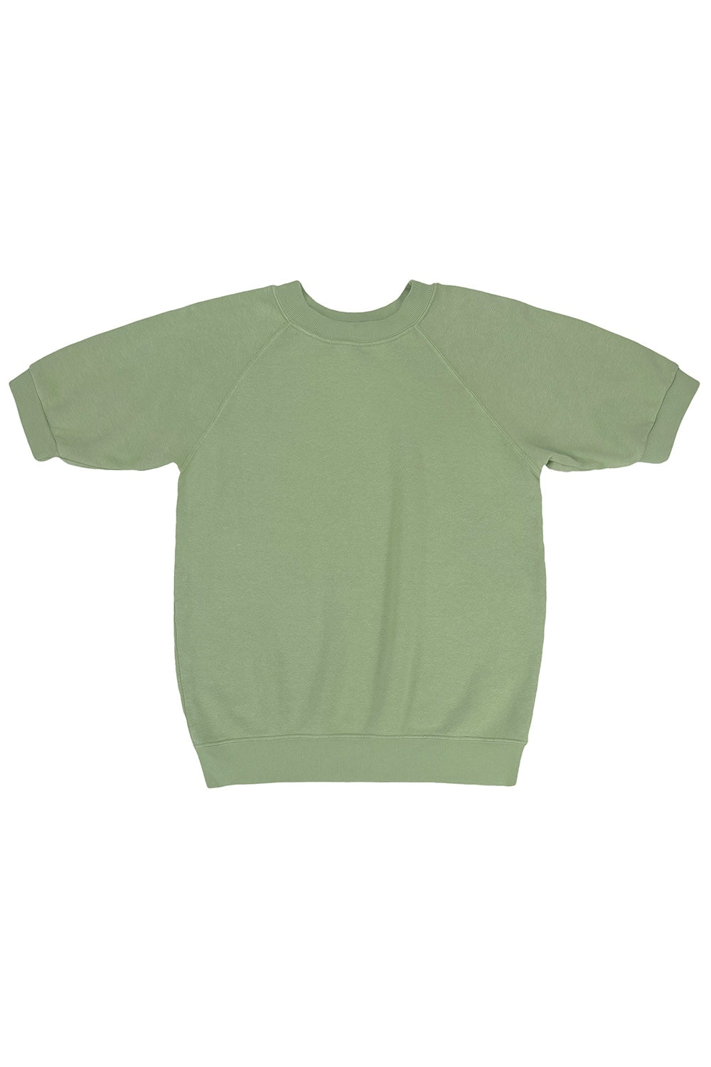 Short Sleeve Raglan Fleece Sweatshirt | Jungmaven Hemp Clothing & Accessories / Color: Pistachio
