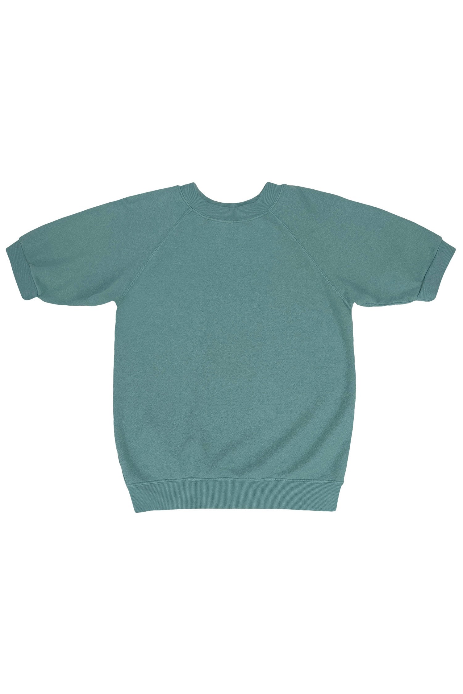 Short Sleeve Raglan Fleece Sweatshirt - Sale Colors | Jungmaven Hemp Clothing & Accessories / Color: Teal