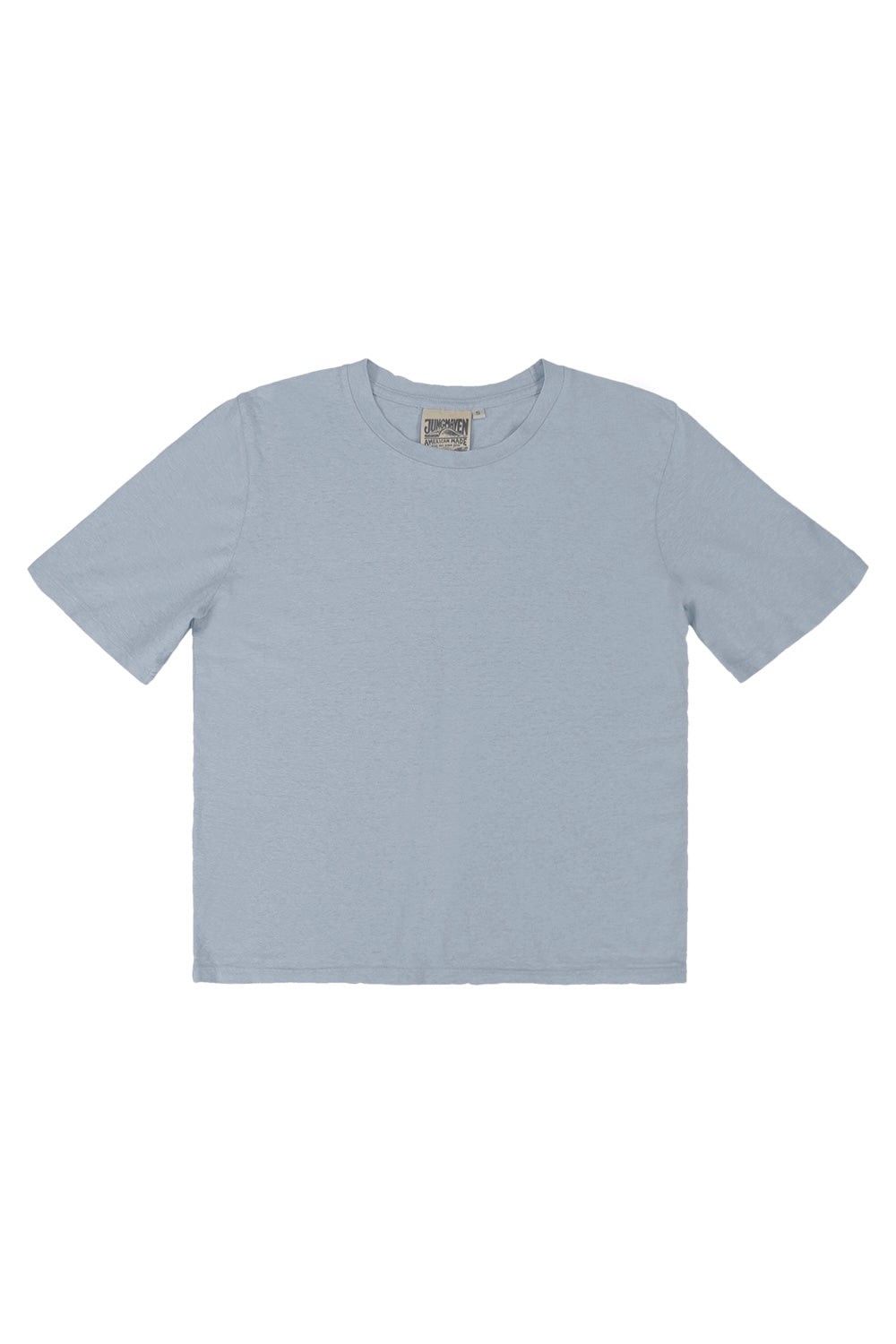 Silverlake Cropped Tee - Sale Colors | Jungmaven Hemp Clothing & Accessories / Color: Coastal Blue