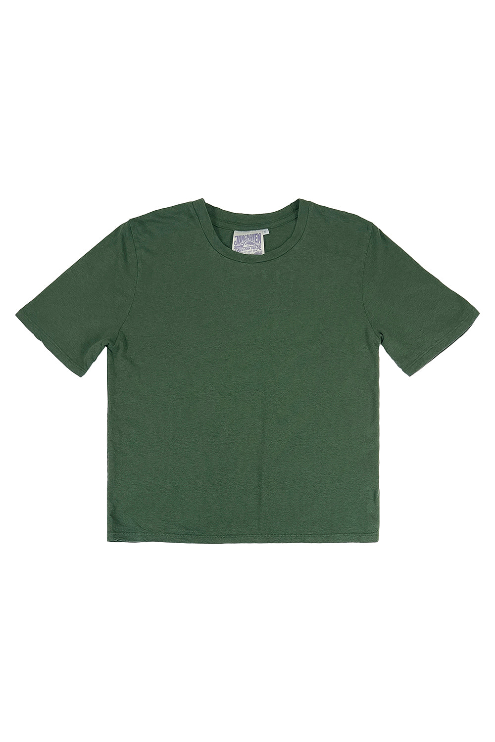 Silverlake Cropped Tee - Sale Colors | Jungmaven Hemp Clothing & Accessories / Color: Hunter Green