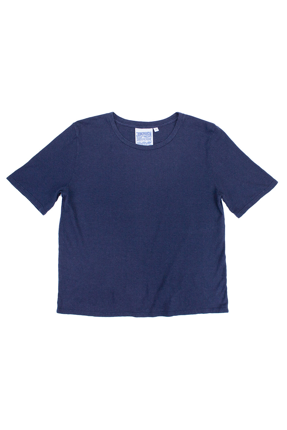 Silverlake Cropped Tee | Jungmaven Hemp Clothing & Accessories / Color: Navy