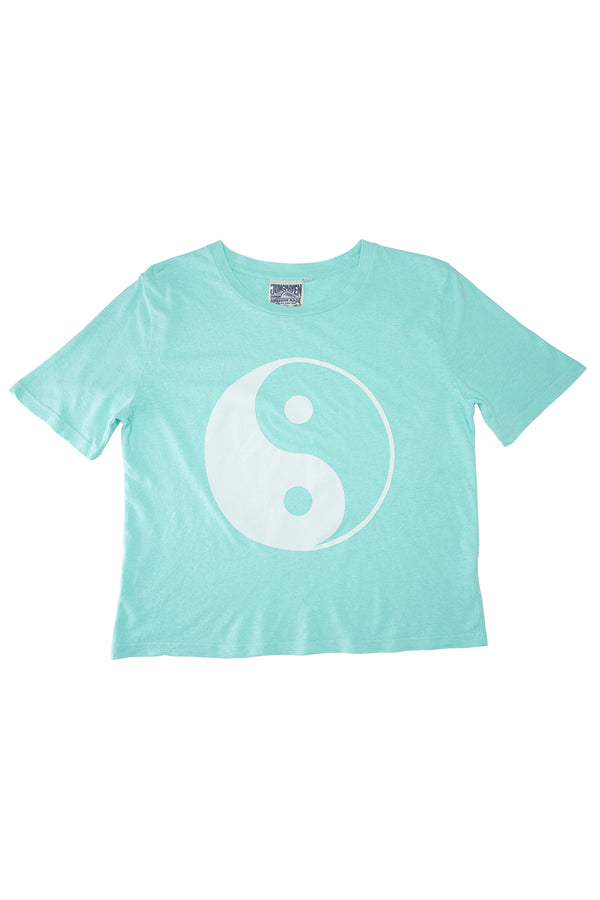 Yin Yang Silverlake Cropped  Tee | Jungmaven Hemp Clothing & Accessories / Color: Oasis Blue
