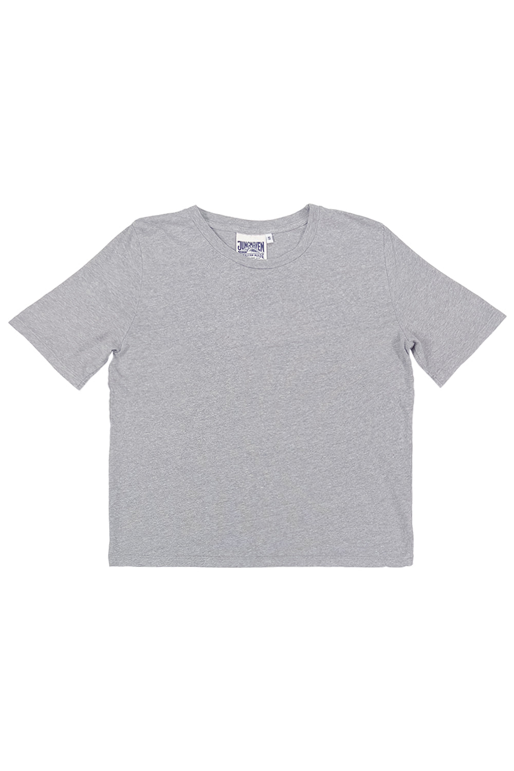 Heathered Silverlake Cropped Tee | Jungmaven Hemp Clothing & Accessories / Color: Athletic Gray