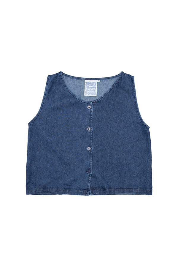 Skyline Summer Denim Vest | Jungmaven Hemp Clothing & Accessories / Color: Medium 