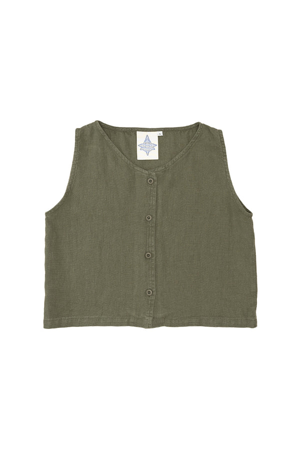Skyline 100% Hemp Vest | Jungmaven Hemp Clothing & Accessories / Color: Olive Green