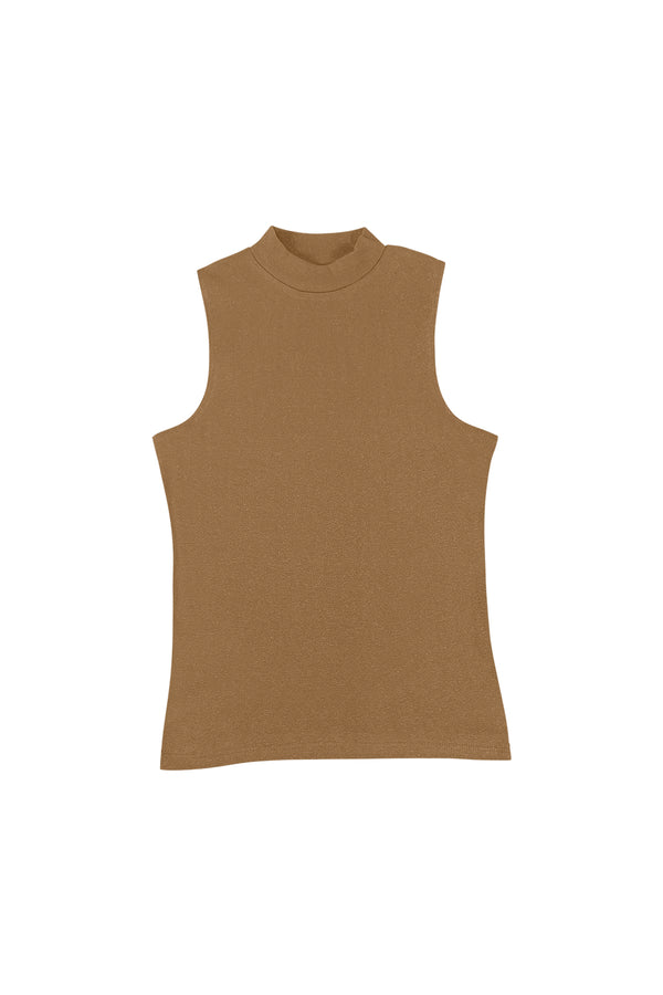 Mariposa Mock Neck Tank - Sale Colors | Jungmaven Hemp Clothing & Accessories / Color: Coyote