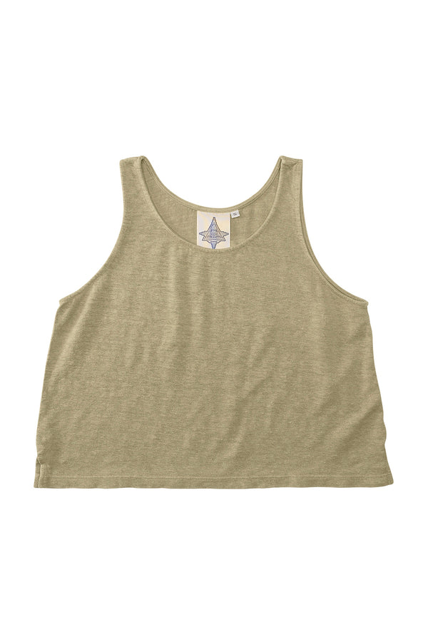 100% Hemp Cropped Tank | Jungmaven Hemp Clothing & Accessories / Color: Desert Khaki