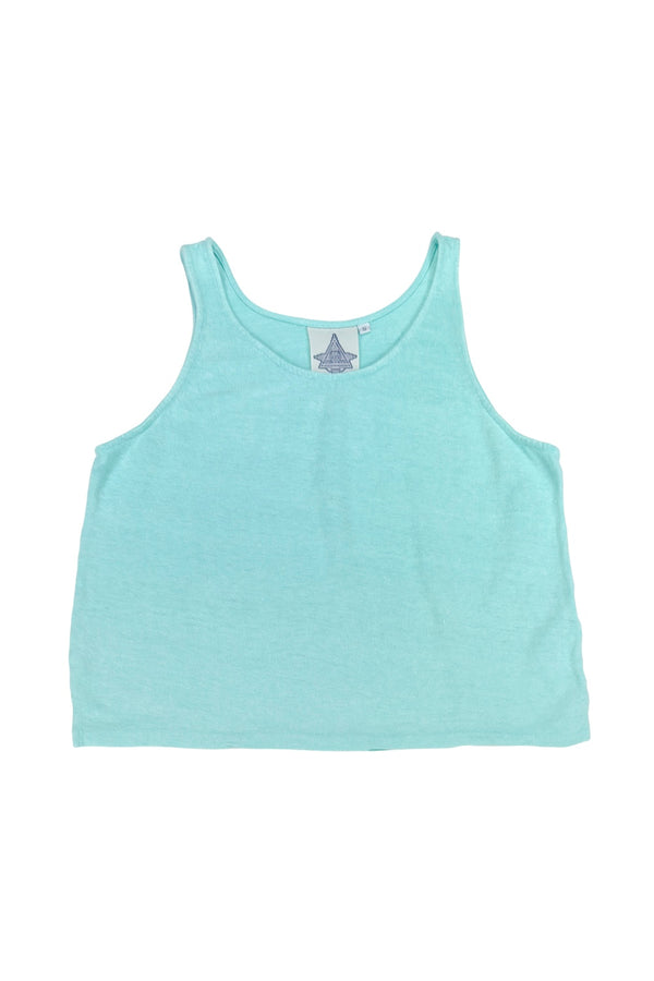 Sophie 100%  Hemp Cropped Tank Top - Sale Colors | Jungmaven Hemp Clothing & Accessories / Color: Oasis Blue