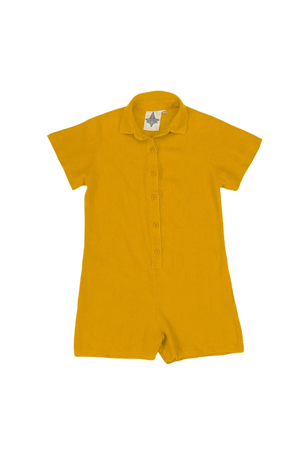 Stillwater Polo Romper - Sale Colors | Jungmaven Hemp Clothing & Accessories / Color: Spicy Mustard