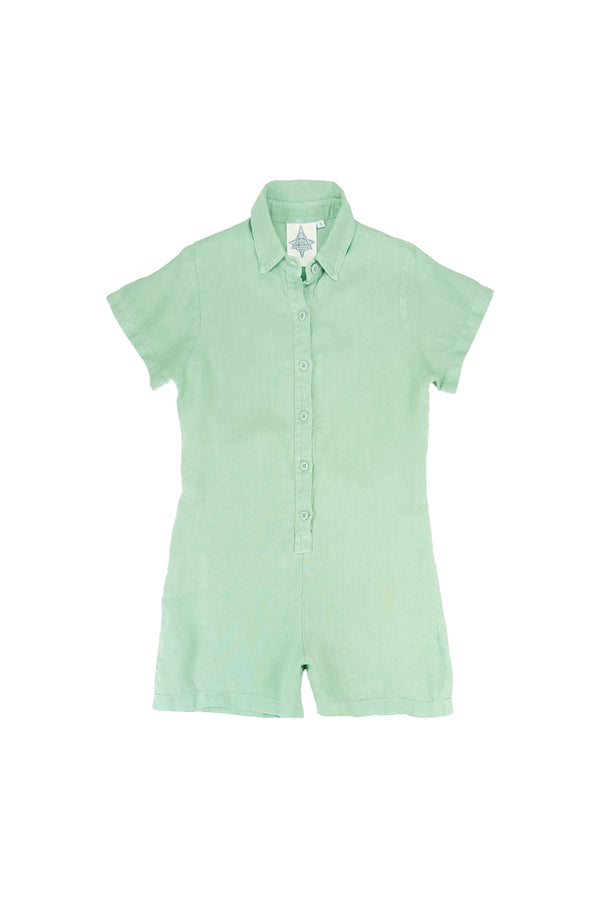 Stillwater Polo Romper | Jungmaven Hemp Clothing & Accessories / Color: Sage Green