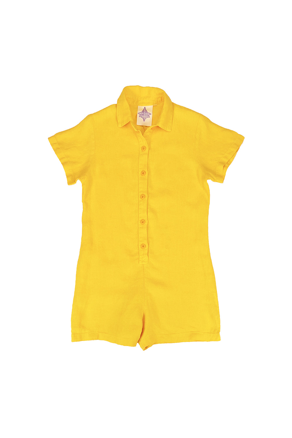 Stillwater Polo Romper - Sale Colors | Jungmaven Hemp Clothing & Accessories / Color: Sunshine Yellow
