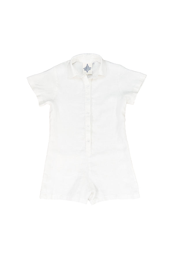 Stillwater Polo Romper | Jungmaven Hemp Clothing & Accessories / Color: Washed White