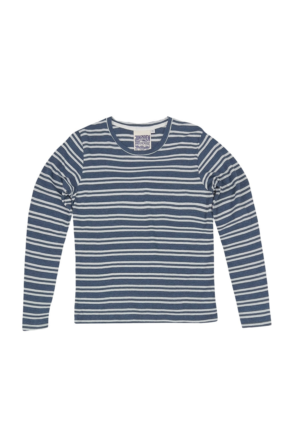 Stripe Encanto Long Sleeve Tee | Jungmaven Hemp Clothing & Accessories / Color:  Blue/White Stripe