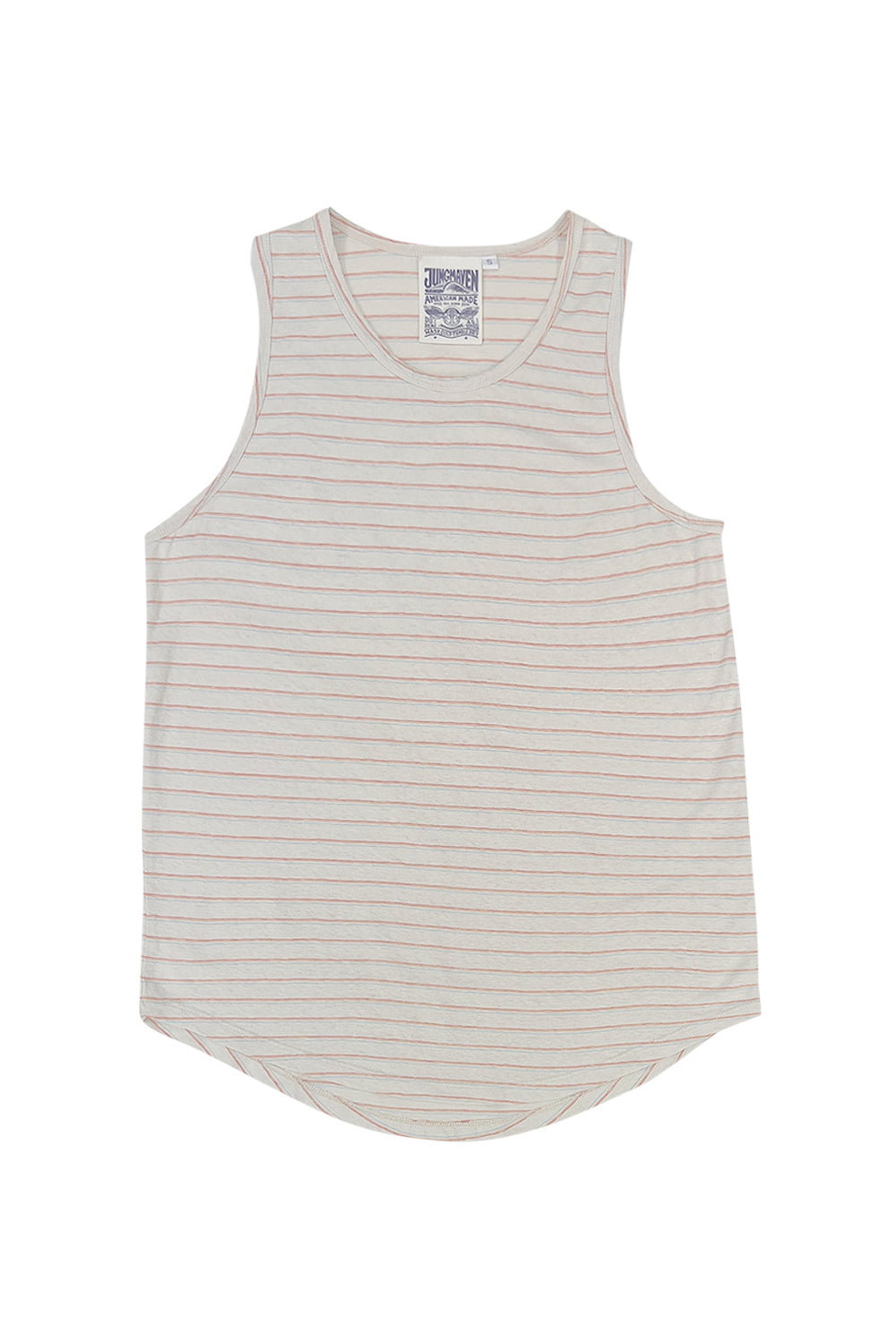 Stripe Tank Top | Jungmaven Hemp Clothing & Accessories / Color: Rainbow/Beige Stripe