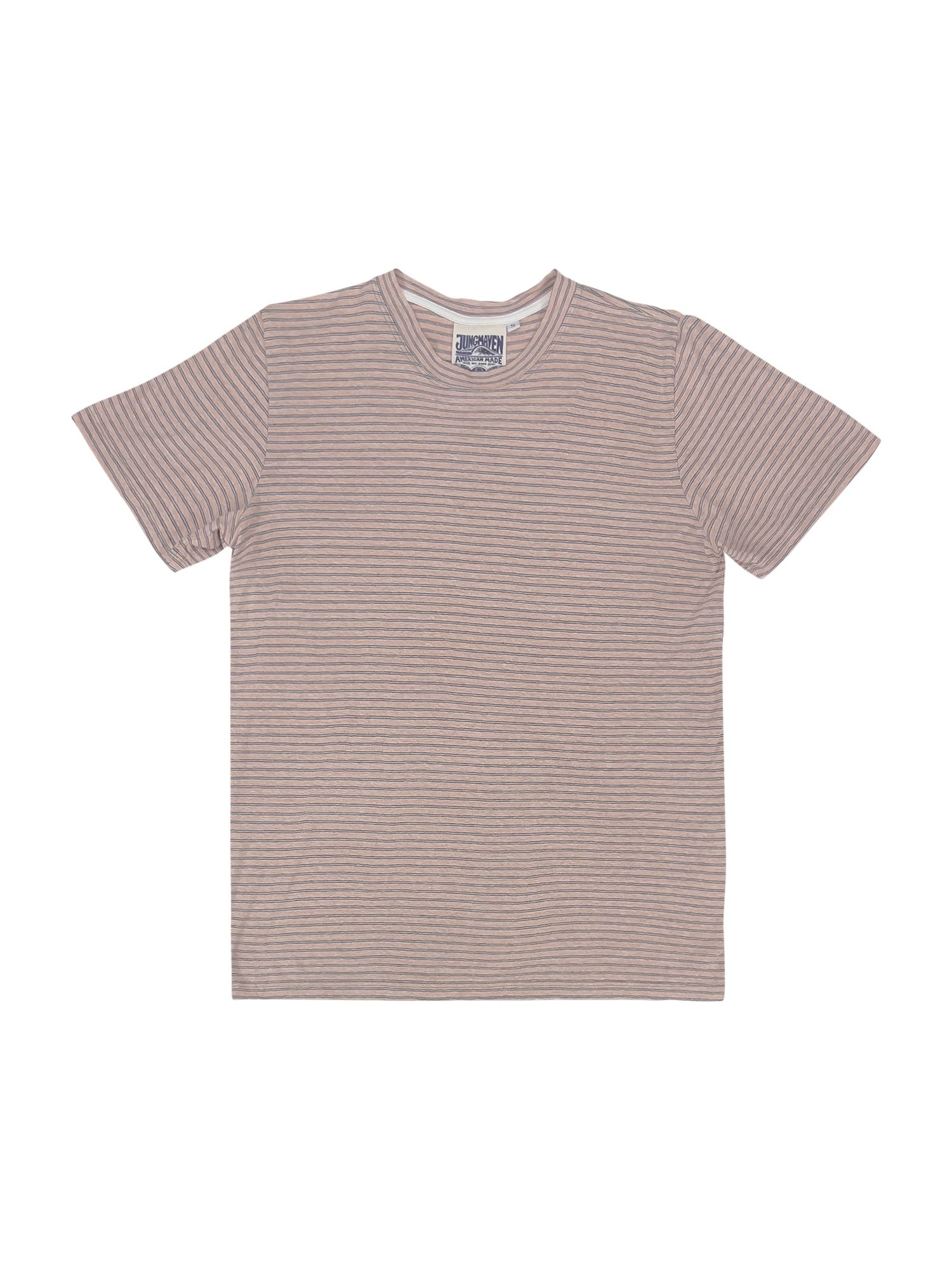 Stripe Jung Tee | Jungmaven Hemp Clothing & Accessories / Color: Pink/Blue/Canvas Thin Stripe