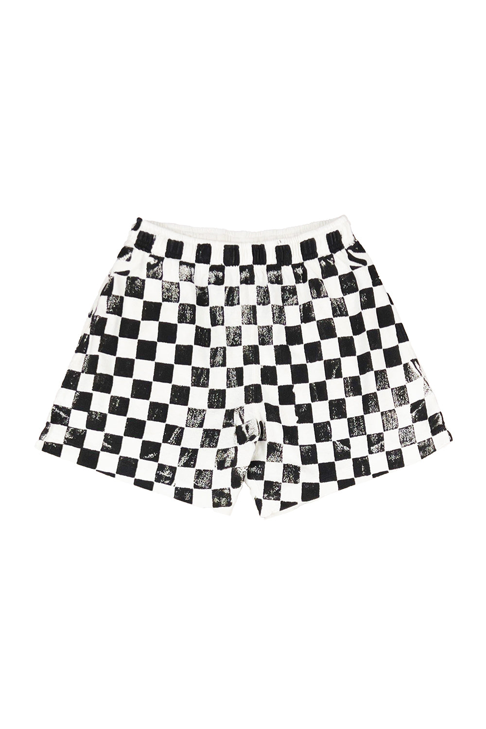 Checkerboard Sun Short | Jungmaven Hemp Clothing & Accessories / Color: Black Checker on Washed White