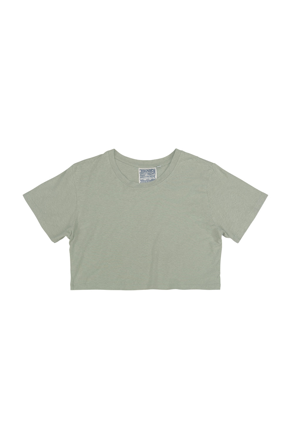 Super Cropped Lorel Tee | Jungmaven Hemp Clothing & Accessories / Color: Agave Green