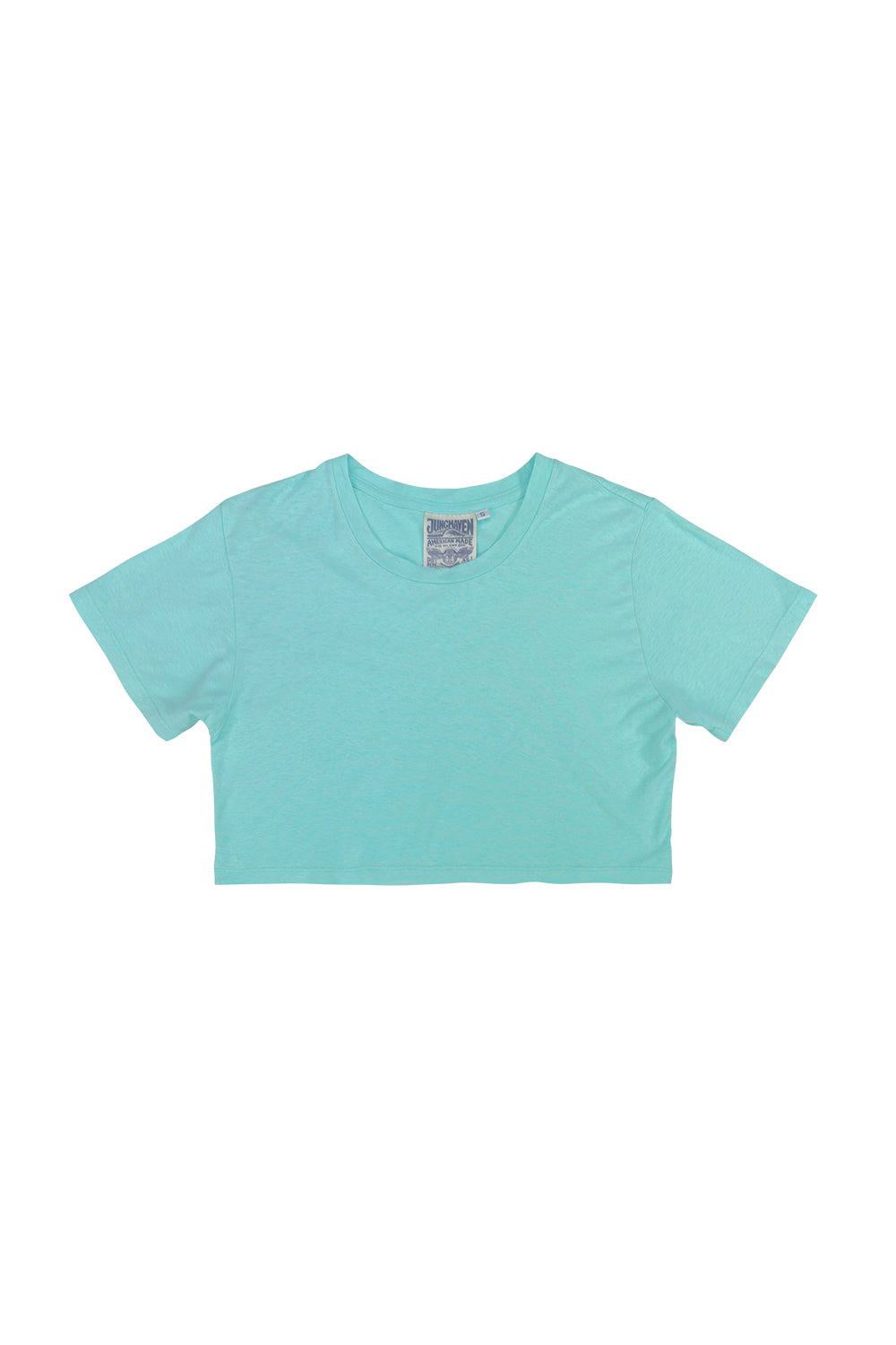 Super Cropped Lorel Tee | Jungmaven Hemp Clothing & Accessories / Color: Oasis Blue