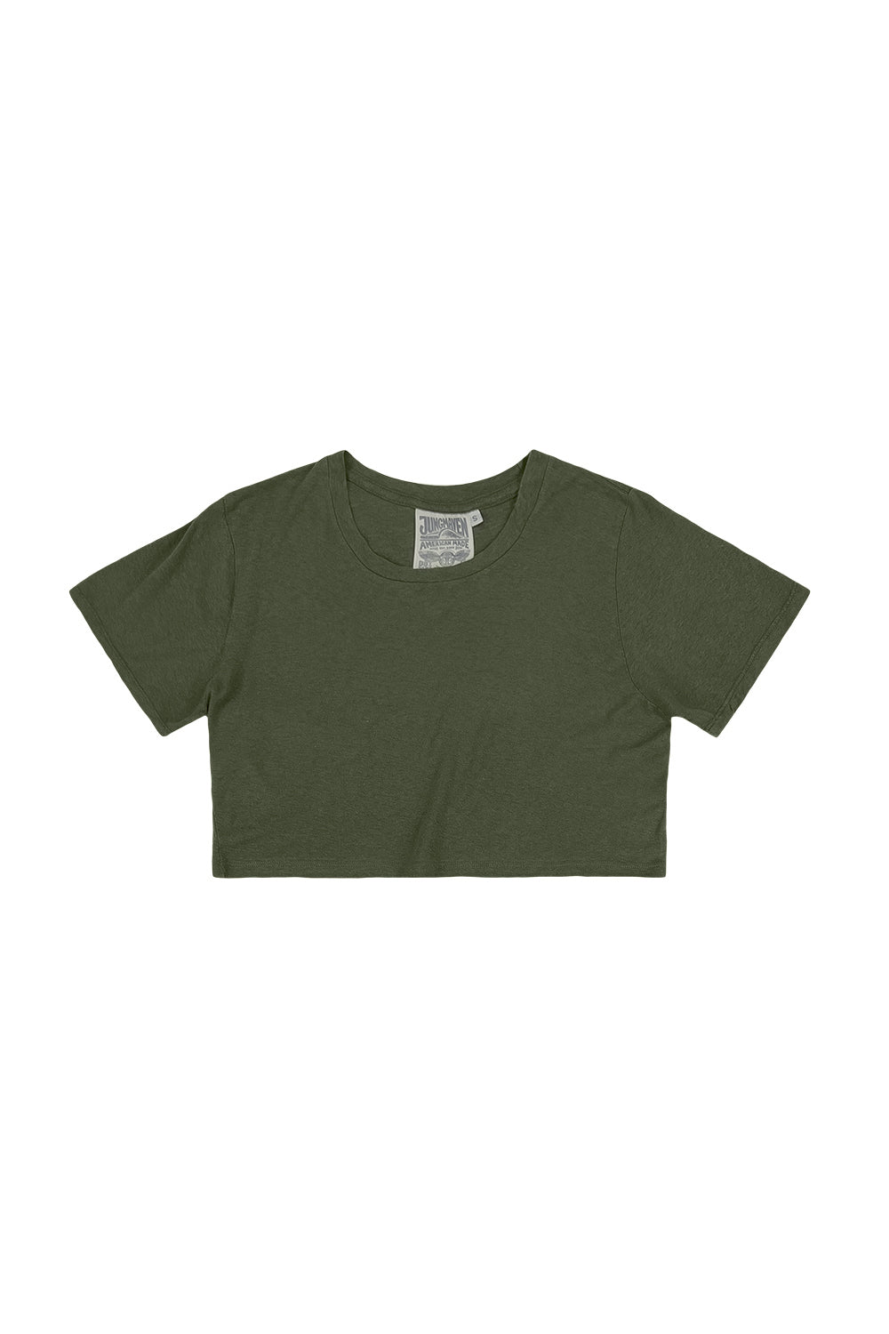 Super Cropped Lorel Tee | Jungmaven Hemp Clothing & Accessories / Color: Olive Green