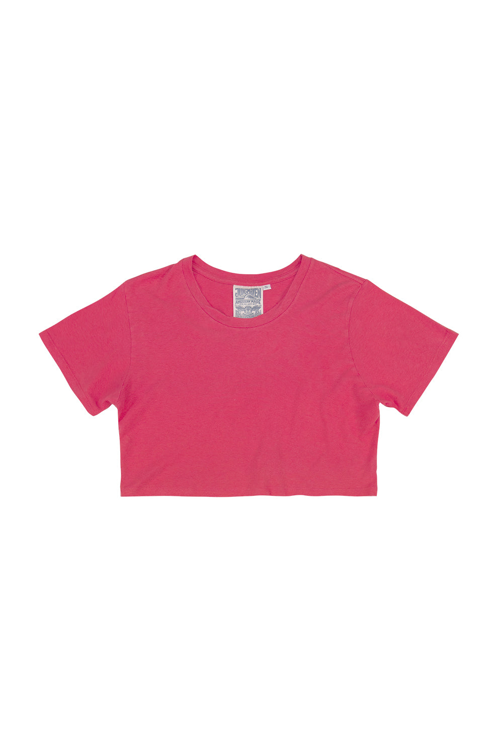 Super Cropped Lorel Tee | Jungmaven Hemp Clothing & Accessories / Color: Sunset Coral