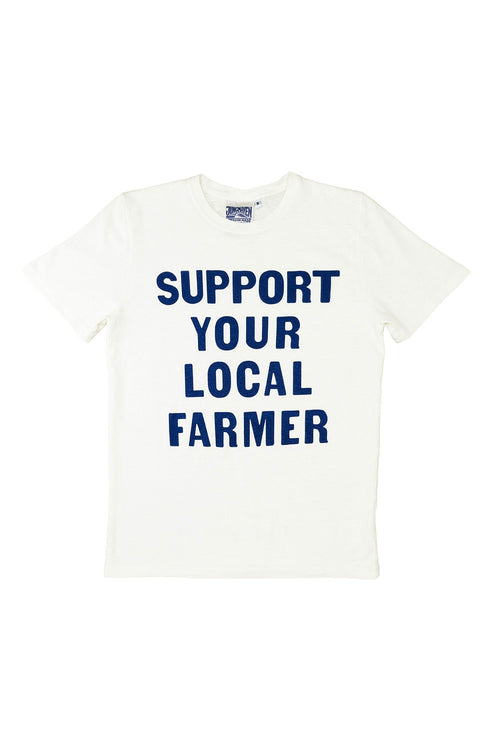 Support Your Local Farmer Baja Tee | Jungmaven Hemp Clothing & Accessories / Color: Washed White