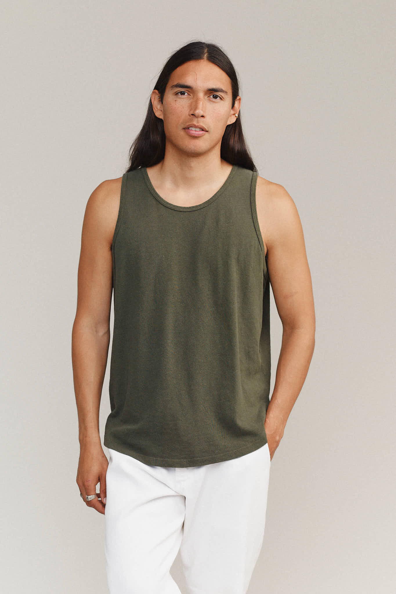 Tank Top | Jungmaven Hemp Clothing & Accessories / model_desc: Fabian is 6’0” wearing Large