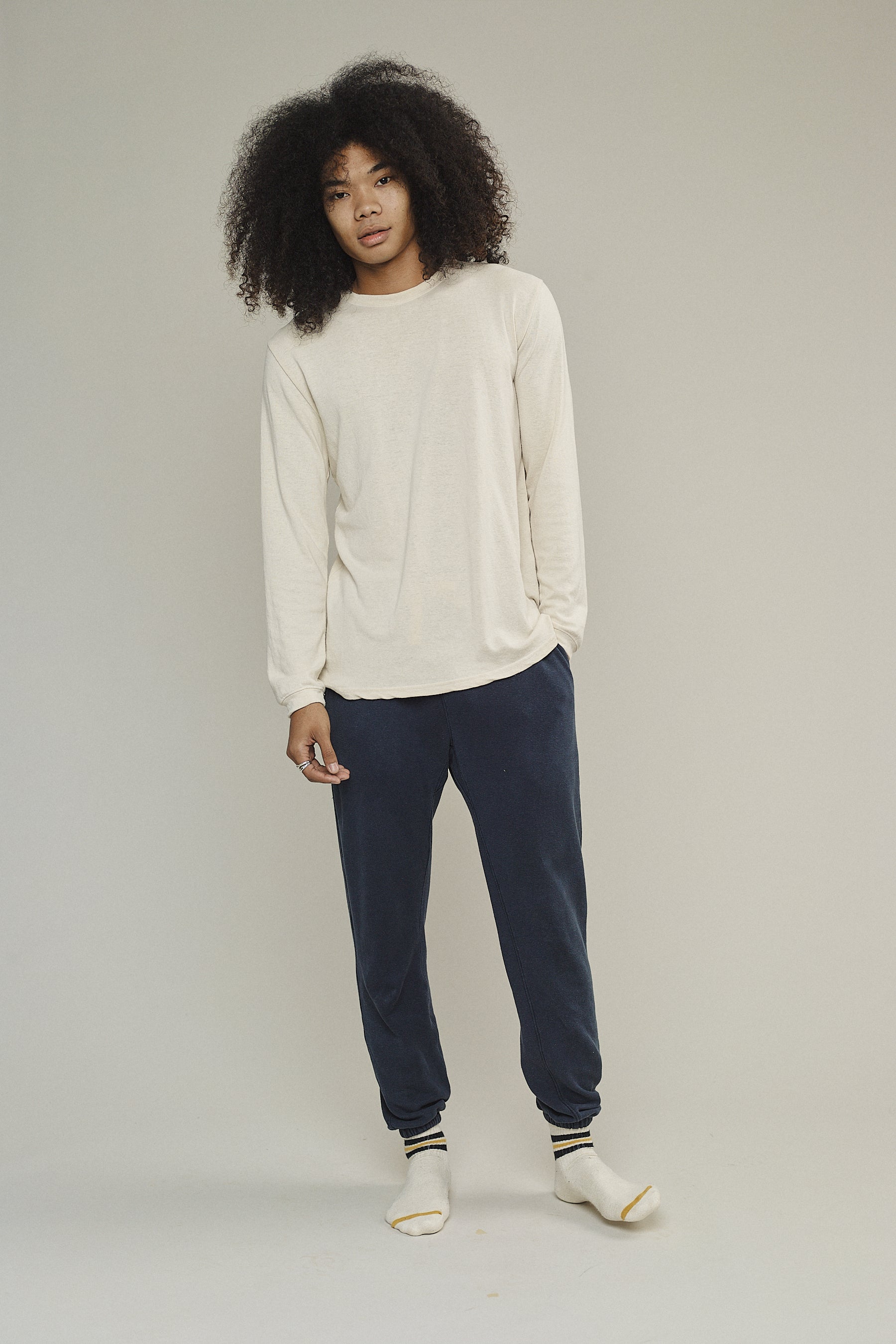 Yelapa Fleece Sweatpant | Jungmaven Hemp Clothing & Accessories / model_desc: Chaz is 6’2” wearing M